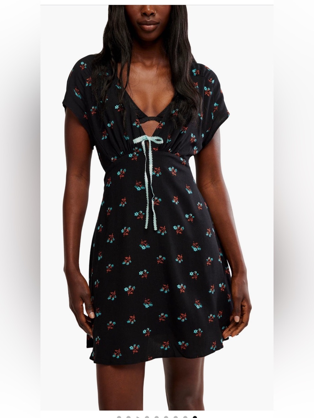 FREE PEOPLE EVERYONE’S FAVORITE FLORAL MINI DRESS SIZES M-XL MSRP $128.00 NWT